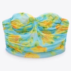 ZARA TULLE CORSET TOP. NWT